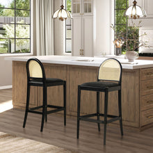 Load image into Gallery viewer, Panama - Curved Back Cane Bar Stool (Set of 2)
