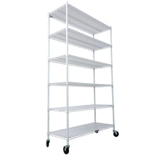 Load image into Gallery viewer, 6 Tier 6000Lbs Capacity Nsf Metal Shelf Wire Shelving Unit, Heavy Duty Adjustable Storage Rack With Wheels &amp; Shelf Liners For Commercial Grade Utility Steel Storage Rack
