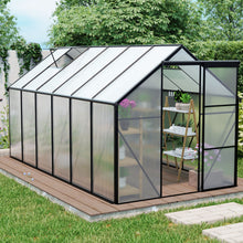 Load image into Gallery viewer, Polycarbonate house Raised Base And Anchor Aluminum Heavy Duty Walk-In houses For Outdoor Backyard In All Season
