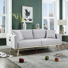 Load image into Gallery viewer, Easton - Fabric Sofa With USB Charging Ports Pockets And Pillows
