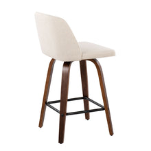 Load image into Gallery viewer, Toriano - Mid Century Modern Fixed Height Counter Stool &amp; Square Footrest (Set of 2)
