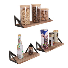 Load image into Gallery viewer, Floating Shelves, Long Wall Shelves (Set of 3), Wall Mounted Shelves With Brackets For Bedroom - Natural Wood
