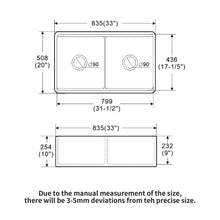 Load image into Gallery viewer, Double Bowl Sink Workstation 33" With Built In Work Surface And Accessories - White
