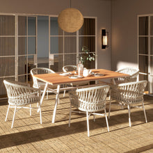 Load image into Gallery viewer, Maiden - Barrel Back Aluminum &amp; Rope Outdoor Patio Dining Chair, Sunproof Olefin (Set of 2)
