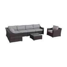 Load image into Gallery viewer, Outdoor Wicker Conversation Set With Cushions, All Weather
