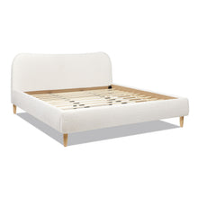 Load image into Gallery viewer, Roman - Curved Headboard Upholstered Platform Bed
