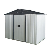 Load image into Gallery viewer, Outdoor Metal Storage Shed With Sliding Door And Foundation For Backyard, Patio, Lawn
