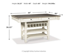 Load image into Gallery viewer, Bolanburg - Rectangular Dining Room Counter Table - Beige
