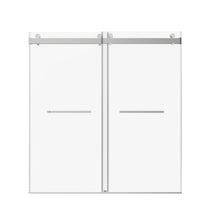 Load image into Gallery viewer, Frameless Double Sliding Soft-Close Shower Door, 3 / 8" (10Mm) Thick SGCC Tempered Glass Door, Matte
