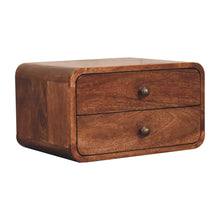 Load image into Gallery viewer, Curved Wall Mounted Bedside Nightstand
