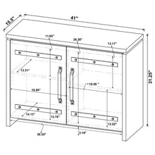 Load image into Gallery viewer, 2 Door Accent Cabinet With Accents - Gray
