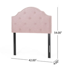 Load image into Gallery viewer, Flanner - Contemporary Fabric Upholstered Twin Headboard - Blush
