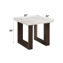 Load image into Gallery viewer, Edwyn - Natural Marble Top End Table
