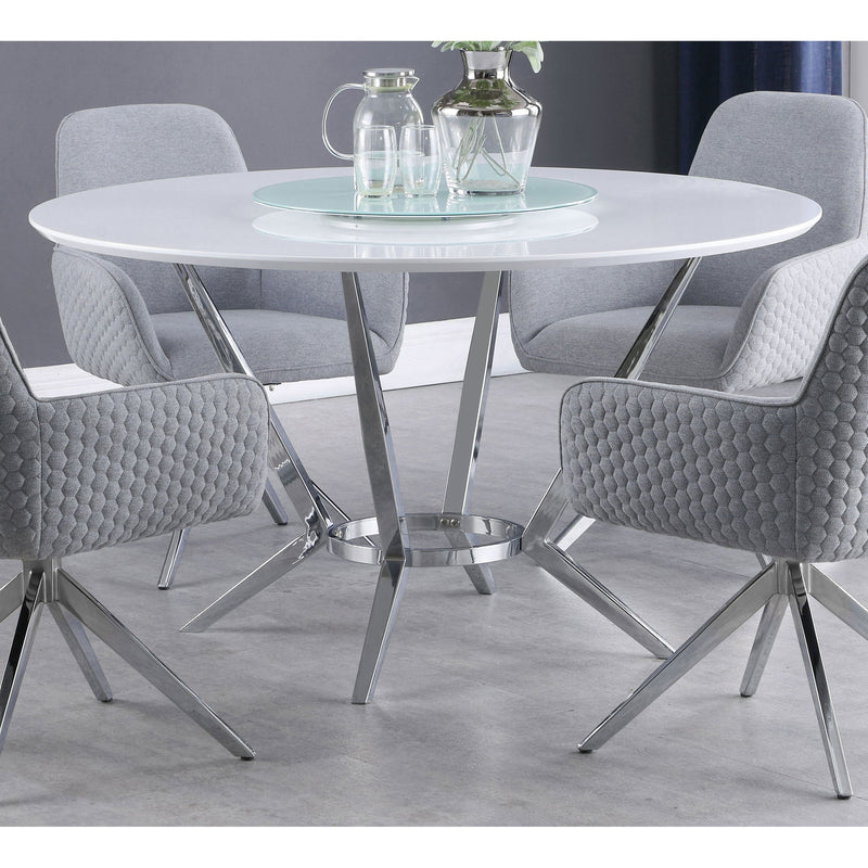 Anchor - Round Dining Table - Gloss White
