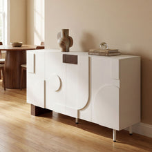 Load image into Gallery viewer, Sideboard Buffet Cabinet Wide Storage Unit With 4 Doors &amp; Adjustable Shelves - White

