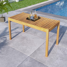 Load image into Gallery viewer, Classic Patio Dining Table, Acacia Wood - Light Teak

