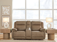 Load image into Gallery viewer, Glencroft - Power Reclining Loveseat With Console / Adjustable Headrest - Sahara
