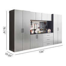 Load image into Gallery viewer, Astro Series - Garage Cabinet Set A With Soft Closing Drawers - Metallic Gray
