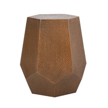 Load image into Gallery viewer, Modern Hammered Iron Geometric End Table
