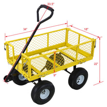 Load image into Gallery viewer, Heavy Duty Steel Garden Cart With Sides
