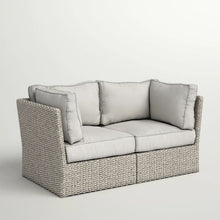 Load image into Gallery viewer, Modern Patio Wicker Loveseat With Cushions
