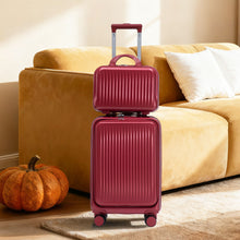 Load image into Gallery viewer, Luggage Set With Cosmetic Case, Combination Lock, Front Opening Design
