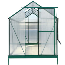 Load image into Gallery viewer, Polycarbonate house, Heavy Duty Outdoor Aluminum Walk-In House Kit With Rain Gutter, Vent And Door For Backyard Garden
