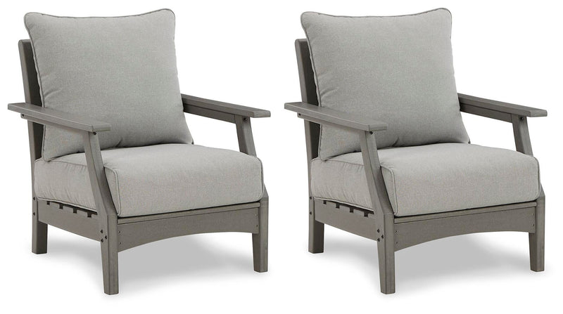 Visola - Lounge Chair With Cushion (Set of 2) - Gray