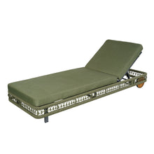 Load image into Gallery viewer, Outdoor Chaise Lounge With Wheels, 5 Position Adjustable Backrest
