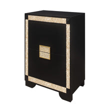 Load image into Gallery viewer, Lively - Nightstand With Glitter Detail And Thick Bar Handle Hardware - Black
