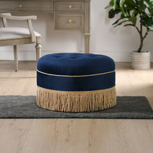Load image into Gallery viewer, Yolanda - Round Upholstered Accent Ottoman
