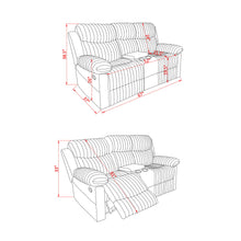 Load image into Gallery viewer, Bruni - Console Reclining Loveseat With Manual Recline
