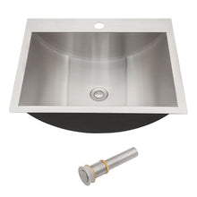 Load image into Gallery viewer, 21 X 17" Drop In Bathroom Sink With Pop Up Drain, Stainless Steel Su304, Durable &amp; Rust Resistant, Easy Installation - Brushed Nickel
