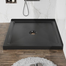 Load image into Gallery viewer, Shower Base, Anti Slip Center Drain Double Threshold - Black
