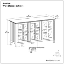 Load image into Gallery viewer, Acadian - Wide Storage Cabinet Handcrafted
