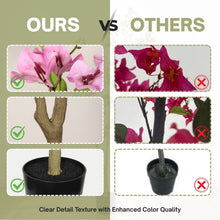 Load image into Gallery viewer, Artificial Bougainvillea Tree, Realistic Faux Plant In Pot, Indoor Decor For Home - Baby Pink / Green Leaf
