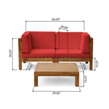 Load image into Gallery viewer, Oana - 3 Piece Love Seat Set With Coffee Table
