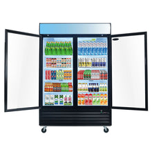 Load image into Gallery viewer, Glass Door Merchandiser Refrigerator Swing Door Commercial Display Refrigerators Merchandising Refrigeration With LED Top Panel
