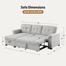 Load image into Gallery viewer, Lucca - Reversible Sleeper Sectional Sofa With Storage Chaise
