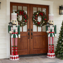 Load image into Gallery viewer, Classic Nutcracker Holiday Decor, Durable Construction - Green / Red / White
