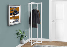 Load image into Gallery viewer, Coat Rack, Hall Tree, Free Standing, Hanging Bar, Entryway, For Contemporary &amp; Modern - White
