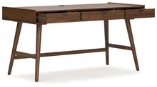 Load image into Gallery viewer, Lyncott - 3 Pc. - Home Office Desk, Chair, Bookcase - Brown
