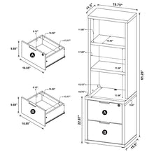 Load image into Gallery viewer, Geary - 3 Piece Wall Unit Bookcase Set With USB Storage
