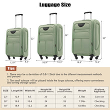 Load image into Gallery viewer, Softside Luggage Expandable Set With Duffel Bag Upright Spinner
