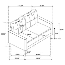Load image into Gallery viewer, Heather - Track Arm Tufted Loveseat

