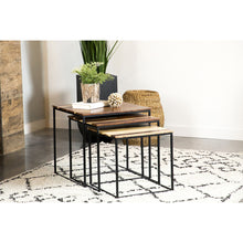 Load image into Gallery viewer, 3 Piece Nesting Design Table Set - Brown
