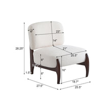 Load image into Gallery viewer, Modern Boucle Lounge Chair With Solid Wood Fram
