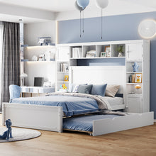 Load image into Gallery viewer, Bed With All In One Cabinet, Shelf And Sockets, Trundle
