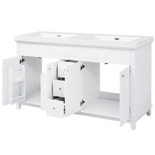 Load image into Gallery viewer, Bathroom Vanity With Double Sinks, 3 Drawers &amp; 4 Doors - White
