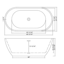 Load image into Gallery viewer, Elegant Oval Freestanding Bathtub, Overflow &amp; Pop Up Drain
